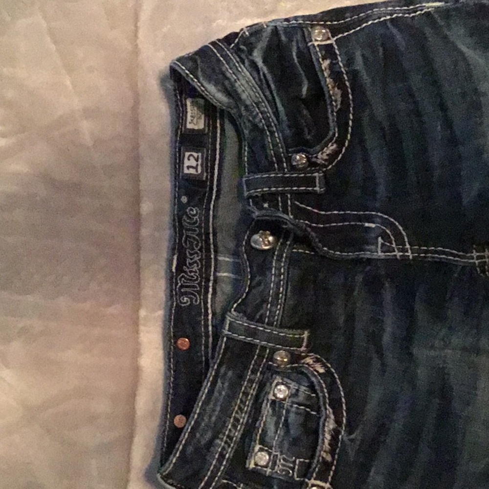 Miss me  GIRLS jeans, style number JK8159B, COLOR MK 328 Size 12